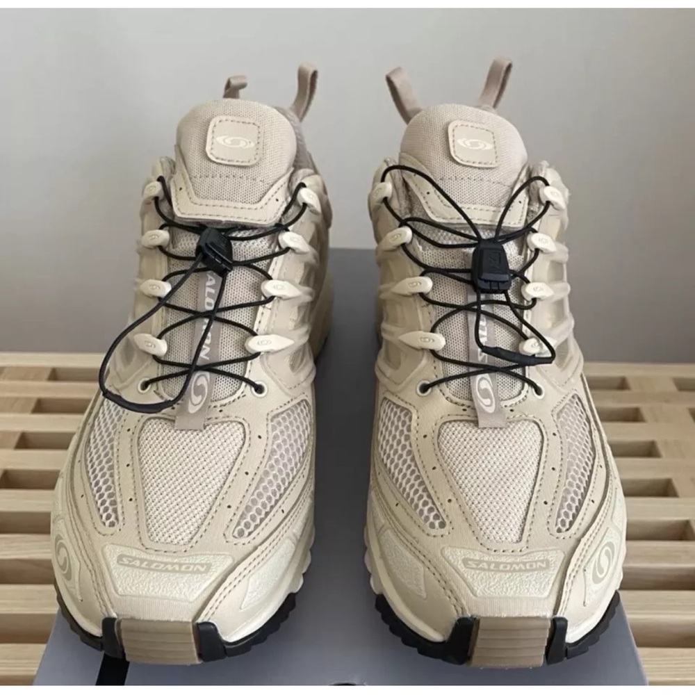 New Salomon ACS Pro Advanced Beige Tan Safari Black Size 6.5 Men /7.5 Women